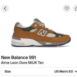 New Balance 991: Aime Leon Dore MiUK Tan NWT